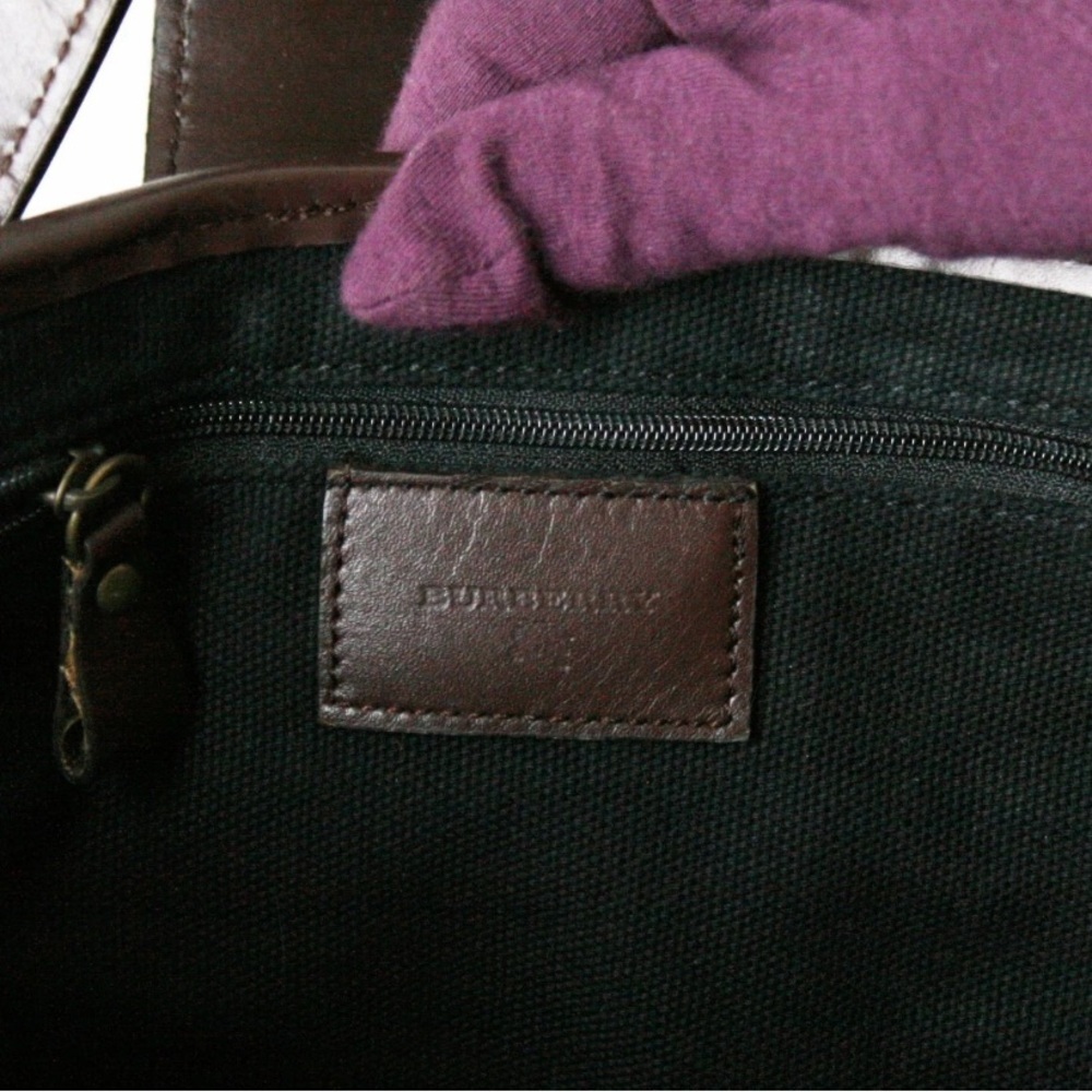 Burberry London Italy Black Check Canvas Mini Bucket bag - Picture 12 of 12